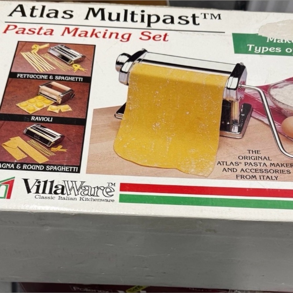 Marcato Atlas Multipast Pasta Maker 5 Type Set Villaware Ravioli Italy NIB SALE